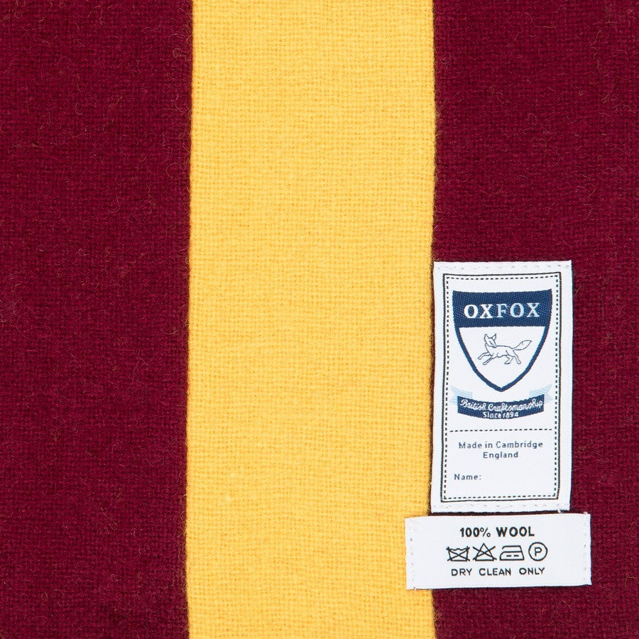 OXFOX Scarves Bradford - University College - Maroon Yellow