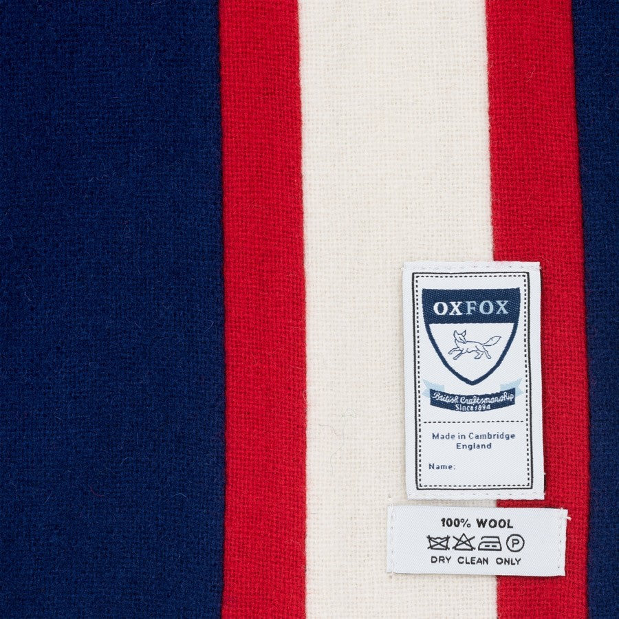 OXFOX Scarves Cottage - University College - Navy Blue Red White