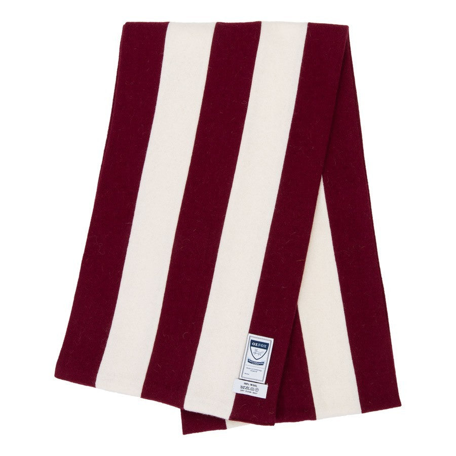 OXFOX Scarves Hearts - University College - Maroon White