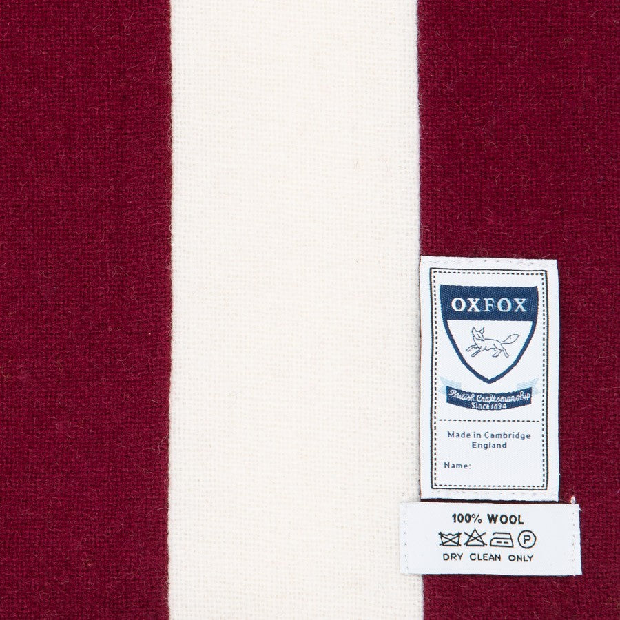 OXFOX Scarves Hearts - University College - Maroon White