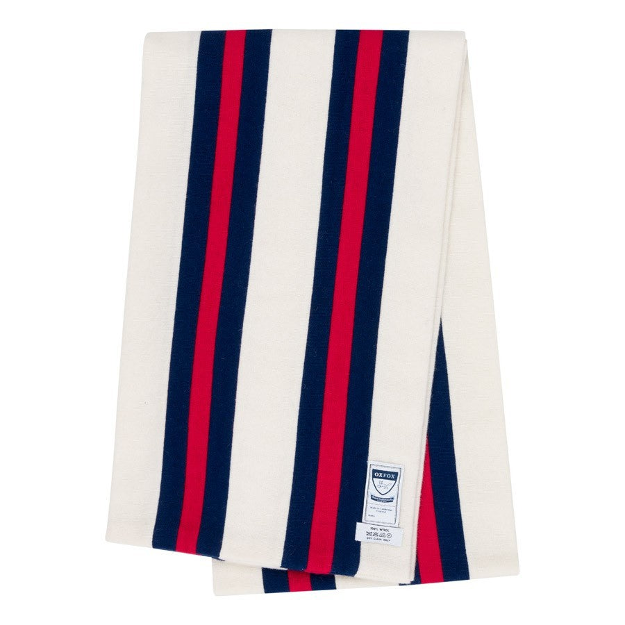 OXFOX Scarves Peak - University College - White Dark Blue Red