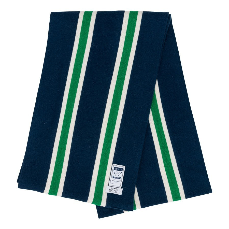 OXFOX Scarves Scot - University College - Dark Blue White Green