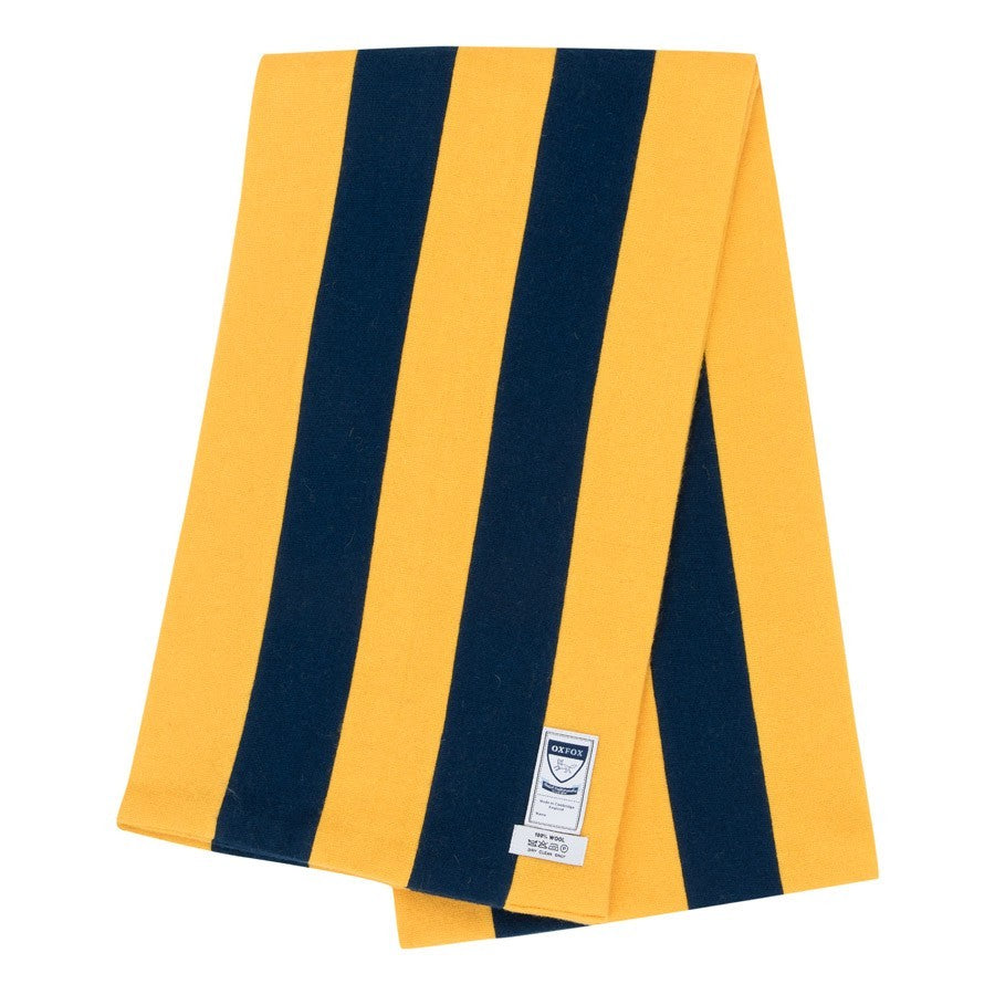 OXFOX Scarves Shrewsbury - University College - Gold Navy Blue